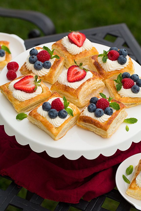 Indulge in Puff Pastry Fruit Tarts with Rich Ricotta Cream